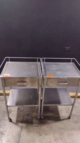 LOT OF 2 STAINLESS STEEL CARTS LOCATED AT 3325 MOUNT PROSPECT RD. FRANKLIN PARK, IL 60131