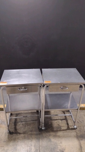LOT OF 2 STAINLESS STEEL CART LOCATED AT 3325 MOUNT PROSPECT RD. FRANKLIN PARK, IL 60131