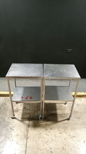 LOT OF 2 STAINLESS STEEL CARTS LOCATED AT 3325 MOUNT PROSPECT RD. FRANKLIN PARK, IL 60131