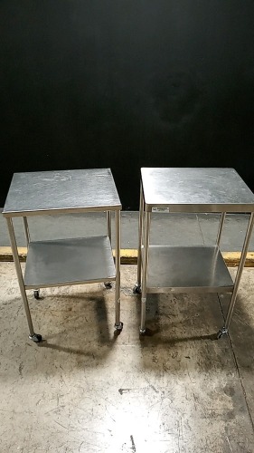 LOT OF 2 STAINLESS STEEL CARTS LOCATED AT 3325 MOUNT PROSPECT RD. FRANKLIN PARK, IL 60131
