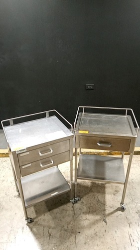 LOT OF 2 STAINLESS STEEL CARTS LOCATED AT 3325 MOUNT PROSPECT RD. FRANKLIN PARK, IL 60131