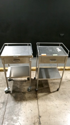 LOT OF 2 STAINLESS STEEL CARTS LOCATED AT 3325 MOUNT PROSPECT RD. FRANKLIN PARK, IL 60131