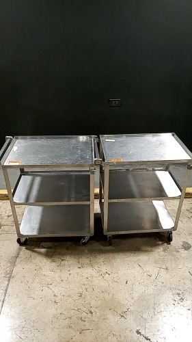 LOT OF 2 STAINLESS STEEL CARTS LOCATED AT 3325 MOUNT PROSPECT RD. FRANKLIN PARK, IL 60131
