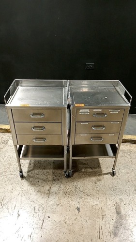 LOT OF 2 STAINLESS STEEL CARTS LOCATED AT 3325 MOUNT PROSPECT RD. FRANKLIN PARK, IL 60131