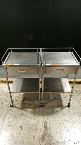 LOT OF 2 STAINLESS STEEL CARTS LOCATED AT 3325 MOUNT PROSPECT RD. FRANKLIN PARK, IL 60131