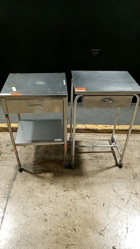 LOT OF 2 STAINLESS STEEL CARTS LOCATED AT 3325 MOUNT PROSPECT RD. FRANKLIN PARK, IL 60131