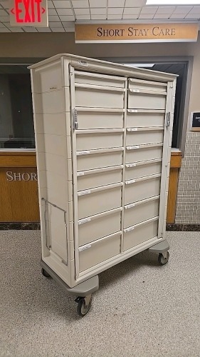 HERMANMILLER CART, WHITE, 18-DRAWER VERTICAL SUPPLY CART LOCATED AT 900 W. CLAIREMONT AVE, EAU CLAIRE, WI 54701