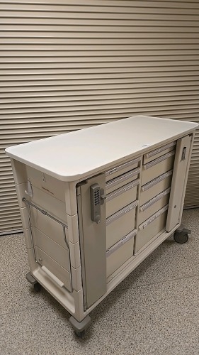 HERMANMILLER CART, WHITE, LOCKING 10-DRAWER SUPPLY CART LOCATED AT 900 W. CLAIREMONT AVE, EAU CLAIRE, WI 54701