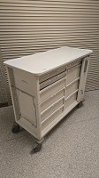 HERMANMILLER CART, WHITE, LOCKING 10-DRAWER SUPPLY CART LOCATED AT 900 W. CLAIREMONT AVE, EAU CLAIRE, WI 54701