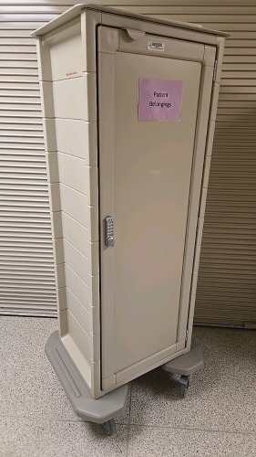 HERMANMILLER CART,BEIGE, LOCKING SINGLE DOOR VERTICAL STORAGE CART LOCATED AT 900 W. CLAIREMONT AVE, EAU CLAIRE, WI 54701