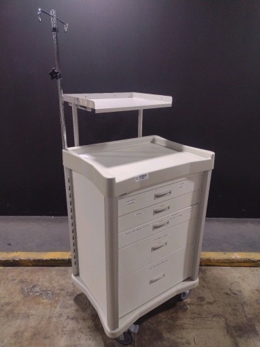 INNERSPACE CORPORATION 6350W5 CART, WHITE, LOCKING 5-DRAWER SUPPLY CART LOCATED AT 3325 MOUNT PROSPECT RD. FRANKLIN PARK, IL 60131