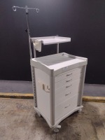 INNERSPACE CORPORATION 6350W5 CART, WHITE, LOCKING 5-DRAWER SUPPLY CART LOCATED AT 3325 MOUNT PROSPECT RD. FRANKLIN PARK, IL 60131