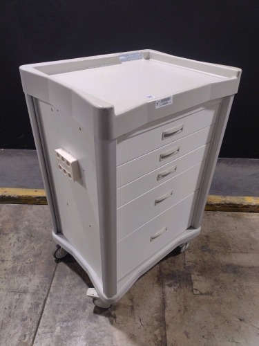 INNERSPACE CORPORATION CART, WHITE, LOCKING 5-DRAWER SUPPLY CART LOCATED AT 3325 MOUNT PROSPECT RD. FRANKLIN PARK, IL 60131