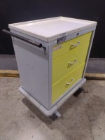 WATERLOO UNI CART SERIES CART, YELLOW, LOCKING 3-DRAWER SUPPLY CART LOCATED AT 3325 MOUNT PROSPECT RD. FRANKLIN PARK, IL 60131