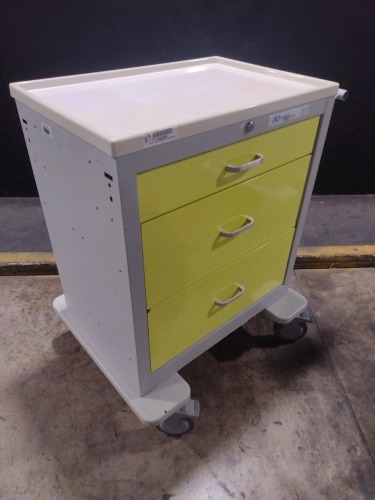 WATERLOO UNI CART SERIES CART, YELLOW, LOCKING 3-DRAWER SUPPLY CART LOCATED AT 3325 MOUNT PROSPECT RD. FRANKLIN PARK, IL 60131
