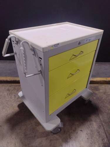 WATERLOO UNI CART SERIES CART, YELLOW, LOCKING 3-DRAWER SUPPLY CART LOCATED AT 3325 MOUNT PROSPECT RD. FRANKLIN PARK, IL 60131