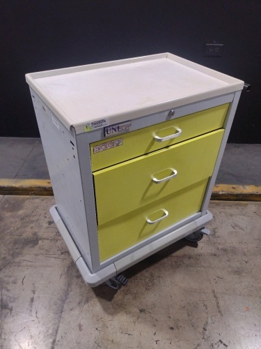 WATERLOO UNI CART SERIES CART, YELLOW, LOCKING 3-DRAWER SUPPLY CART LOCATED AT 3325 MOUNT PROSPECT RD. FRANKLIN PARK, IL 60131