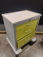 WATERLOO UNI CART SERIES CART, YELLOW, LOCKING 3-DRAWER SUPPLY CART LOCATED AT 3325 MOUNT PROSPECT RD. FRANKLIN PARK, IL 60131