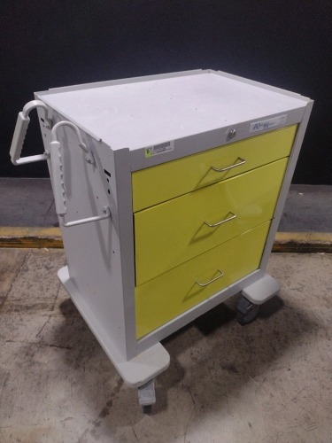 WATERLOO UNI CART SERIES CART, YELLOW, LOCKING 3-DRAWER SUPPLY CART LOCATED AT 3325 MOUNT PROSPECT RD. FRANKLIN PARK, IL 60131