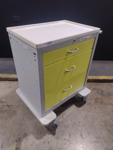 WATERLOO UNI CART SERIES CART, YELLOW, LOCKING 3-DRAWER SUPPLY CART LOCATED AT 3325 MOUNT PROSPECT RD. FRANKLIN PARK, IL 60131