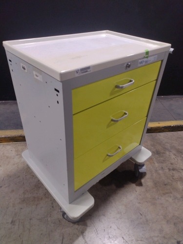 WATERLOO UNI CART SERIES CART, YELLOW, LOCKING 3-DRAWER SUPPLY CART LOCATED AT 3325 MOUNT PROSPECT RD. FRANKLIN PARK, IL 60131