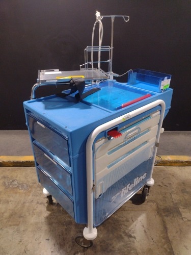 METRO LIFELINE CART, BLUE, LOCKING 4-DRAWER SUPPLY CART LOCATED AT 3325 MOUNT PROSPECT RD. FRANKLIN PARK, IL 60131