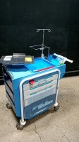 METRO LIFELINE CART BLUE LOCKING 4-DRAWER SUPPLY CART LOCATED AT 3325 MOUNT PROSPECT RD. FRANKLIN PARK, IL 60131