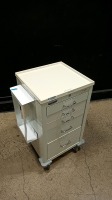 ARMSTRONG MEDICAL A-SMART CART, WHITE, LOCKING 5-DRAWER SUPPLY CART LOCATED AT 3325 MOUNT PROSPECT RD. FRANKLIN PARK, IL 60131