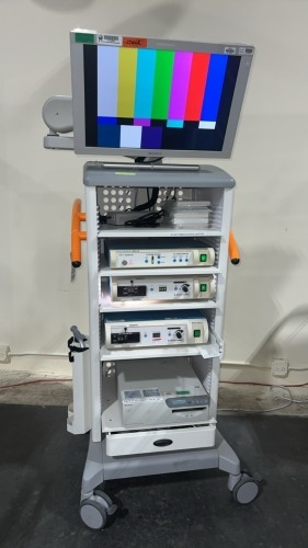DYONICS ARTHROSCOPY TOWER: ED-3 CAMERA 300XL LIGHT SOURCE 24 INCH SONY MONITOR AND UP-51MD PRINTER ON CART LOCATED AT 3325 MOUNT PROSPECT RD. FRANKLIN PARK, IL 60131