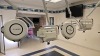 STRYKER VISUM 2 CEILING MOUNT SINGLE HEAD SURGICAL LIGHT WITH CONTROL PANEL, VISIONPRO LED DISPLAY MONITOR, CEILING MOUNT SINGLE HEAD SURGICAL, VISIONPRO LED DISPLAY MONITOR, SWITCHPOINT INFINITY 3 MEDIA ROUTER, VISUM LED SURGICAL LIGHT SYSTEM, NEC WALL M - 2