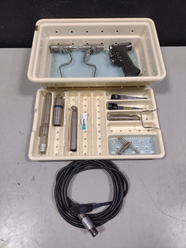 STRYKER 5100-99 TPS UNIVERSAL DRIVER TO INCLUDE: PIN COLLET 4100-125 WIRE COLLET 4100-62 SAGITTAL SAW 5100-34 OSC SAW 5100-31 AND ATTACHMENTS LOCATED AT 3325 MOUNT PROSPECT RD. FRANKLIN PARK, IL 60131