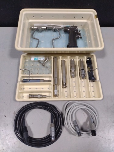 STRYKER 5100-99 TPS UNIVERSAL DRIVER TO INCLUDE: PIN COLLET 4100-125 WIRE COLLET 4100-62 SAGITTAL SAW 5100-34 OSC SAW 5100-31 REM B MICRO DRILL 6400-15 AND ATTACHMENTS LOCATED AT 3325 MOUNT PROSPECT RD. FRANKLIN PARK, IL 60131