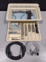 STRYKER 5100-99 TPS UNIVERSAL DRIVER TO INCLUDE: PIN COLLET 4100-125 WIRE COLLET 4100-62 SAGITTAL SAW 5100-34 OSC SAW 5100-31 REM B MICRO DRILL 6400-15 AND ATTACHMENTS LOCATED AT 3325 MOUNT PROSPECT RD. FRANKLIN PARK, IL 60131