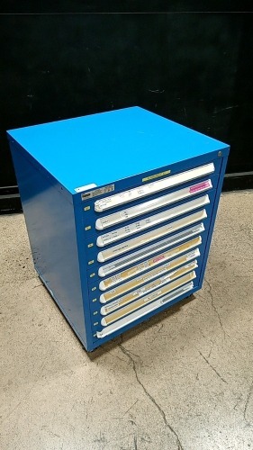 SYNTHES TOOL CABINET WITH SCREWS PLATES BACKUP INSTRUMENTS IN A STANLEY VIDMAR CABINET LOCATED AT 3325 MOUNT PROSPECT RD. FRANKLIN PARK, IL 60131
