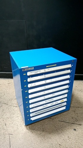 SYNTHES TOOL CABINET WITH SCREWS PLATES BACKUP INSTRUMENTS IN A STANLEY VIDMAR CABINET LOCATED AT 3325 MOUNT PROSPECT RD. FRANKLIN PARK, IL 60131