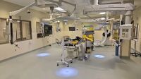 GE DISCOVERY IGS 7 2021 GE DISCOVERY HYBRID LAB DOM 03-2021, SN D4-010 INNOVA-IQ TABLE M#5142213, WITH QTY. 2 IGS WF SP FOOTSWITCHES, BERCHTOLD CHROMOPHARE F628 CEILING MOUNT SURGICAL LIGHT, EIZO RADIFORCE LL580W DISPLAY MONITOR ON ASM MONITOR MOUNT, BERC
