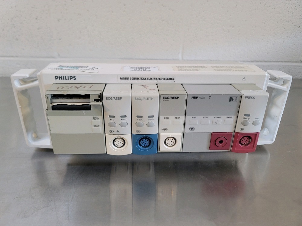 Philips Pdm Rack PHILIPS INTEGRATED MODULE RACK W/ ECG/RESP, SPO2/PLETH, NBP, PRESS
