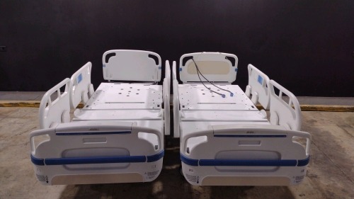 LOT OF (2) STRYKER SECURE 3005 S3 HOSPITAL BEDS WITH HEAD & FOOTBOARD (CHAPERONE WITH ZONE CONTROL, BED EXIT, SCALE) (IBED AWARENESS)