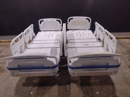 LOT OF (2) STRYKER SECURE 3002 S3 HOSPITAL BEDS WITH HEAD & FOOTBOARD (CHAPERONE WITH ZONE CONTROL, BED EXIT, SCALE) (IBED AWARENESS)