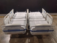 LOT OF (2) STRYKER SECURE 3002 S3 HOSPITAL BEDS WITH HEAD & FOOTBOARD (CHAPERONE WITH ZONE CONTROL, BED EXIT, SCALE) (IBED AWARENESS)