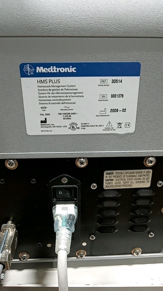 Hms Plus Instrument MEDTRONIC HEPCON HMS PLUS LAB ANALYZER