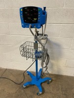 GE DINAMAP CARESCAPE V100 PATIENT MONITOR ON ROLLING STAND