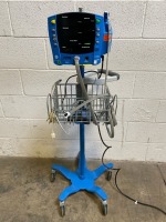 GE DYNAMAP V100 PATIENT MONITOR ON ROLLING STAND