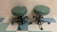 CLINTON INDUSTRIES EXAM STOOLS, MINT GREEN QTY. 2 (located at 204 Gateway North Marble Falls, TX 78654)