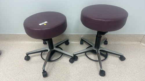 CLINTON INDUSTRIES EXAM STOOLS, PLUM QTY. 2 (located at 204 Gateway North Marble Falls, TX 78654)