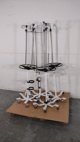 LOT OF IV POLES