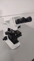 OLYMPUS CX41 LAB MICROSCOPE WITH 2 EYEPIECES (10X-H/18 GLASSES, 10X/18 GLASSES), 3 OBJECTIVES (4, 10, 40)