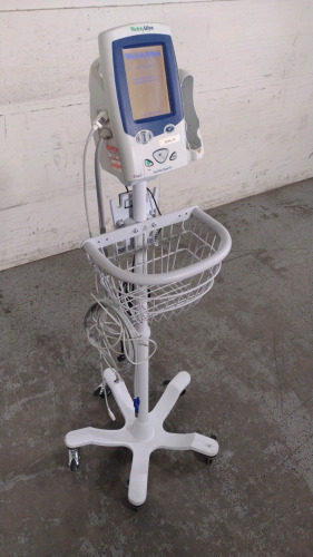 WELCH ALLYN SPOT LXI VITAL SIGNS MONITOR ON ROLLING STAND