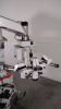 LEICA F40 SURGICAL MICROSCOPE WITH TRIPLE BINOCULARS (GLASSES 8.33X/22, GLASSES 8.33X/22, GLASSES 10X/21), BOTTOM LENS (WD=200MM), FOOTSWITCH, ROLLING STAND - 3