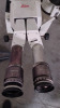 LEICA F40 SURGICAL MICROSCOPE WITH TRIPLE BINOCULARS (GLASSES 8.33X/22, GLASSES 8.33X/22, GLASSES 10X/21), BOTTOM LENS (WD=200MM), FOOTSWITCH, ROLLING STAND - 7